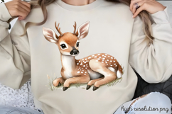 Charming Fairy Woodland Animals Clipart PNG Product Image 1