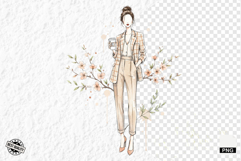 Stylish Spring Girl Clipart Product Image 1