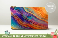 Abstract Cosmetic Bag PNG, Pearl Texture Cosmetic Bag Print Product Image 1