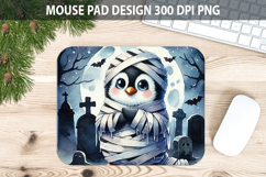 Watercolor Pinguin Mouse Pad Sublimation - Animal PNG Design Product Image 1