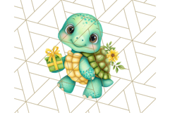 Cute Baby Turtle Clipart, Cute Animals Png Product Image 5