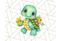 Cute Baby Turtle Clipart, Cute Animals Png Product Image 5
