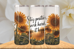 Positive Affirmations 20oz Tumbler wrap Inspirational Quotes Product Image 1