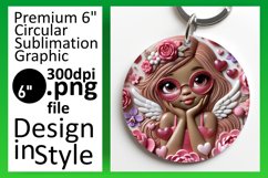 Lovely Round Design for Sublimation , 3D Cupid Product Image 1