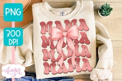 Mama sublimation PNG | Coquette Mom bow sublimation PNG Product Image 1