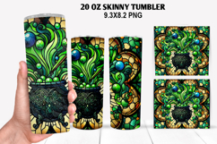 Cauldron Skinny Tumbler 20oz Wrap Design, Halloween Tumbler Product Image 1