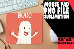 Halloween Ghost Sublimation Mouse Pad Spooky Product Image 1