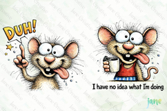 Silly Funny Mouse PNG Product Image 1