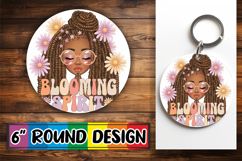 Luminous Car Coasters Round PNG, Praying Woman Product Image 1