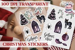 Christmas Sticker Sheet Gothic Dark Winter Holiday PNG Product Image 1