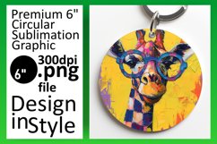 Sublimation Round Design - Spring Giraffe Edition Product Image 1
