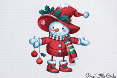 Cute Watercolor Christmas Farm Clipart PNG Product Image 1