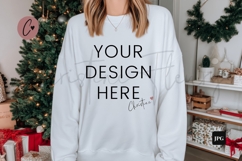 White Christmas Sweatshirt Mockup Product Image 1