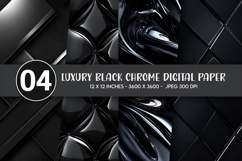 Luxury Black Chrome Digital Paper Product Image 1