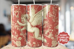 Cupid Vintage Valentine Tumbler | Valentine Tumbler Wrap Product Image 1
