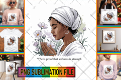 Unique Tote Bag Art Magic PNG, Praying Woman Product Image 1