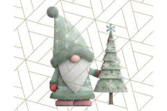 Cozy Winter Gnome Clipart PNG, Christmas Gnome Clip Art Product Image 5