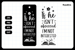 Dark Romance Bookmark Saying SVG | If He Isn't Obsessed Product Image 3