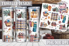 Sublimation Tumbler WRAP Christmas Design Quote Watercolor Product Image 1