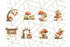 Whimsical Woodland Animal Village PNG Clipart Fantasy Forest Product Image 5