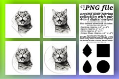 Round and Whimsical: Cat Sublimation Art Product Image 1