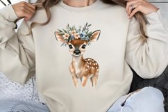 Watercolor Boho Woodland Animals Clipart PNG Product Image 1