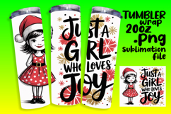 SLEEK 20oz Sublimation Tumbler Template , Just A Girl Product Image 1