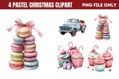 Pastel Christmas Sublimation Clipart PNG Product Image 1