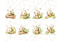 Cute Caterpillar Clipart PNG, Whimsical Bug Illustrations Product Image 5