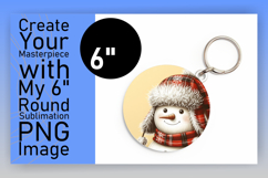 Bright Circle PNG Car Coaster Template , Snowman Product Image 1