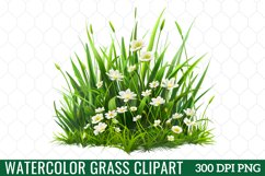 Watercolor Grass Clipart Product Image 1