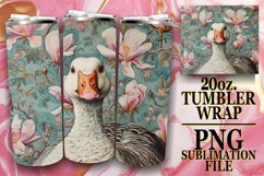 Playful Floral Farmyard Friends Sublimation Cup Product Image 1