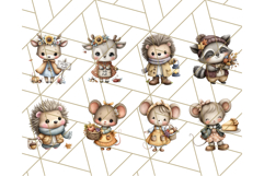 Thanksgiving Woodland Animals Clipart PNG Product Image 5