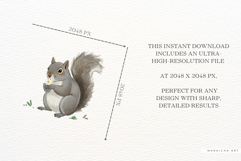 Watercolor Spring Squirrel Clipart Product Image 6