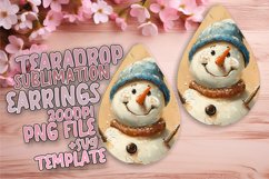 Stylish Teardrop Design for Crafting Projects , Snowman Product Image 1