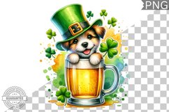 St. Patrick&#039;s day Dog - Clipart Sublimation PNG Product Image 1