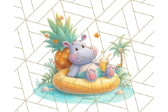 Tropical Fruit Party Animals PNG Clipart, Cute Summer Animal Product Image 5