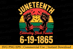 Juneteenth Celebrating Black Freedom Svg | Svg Cut Files Product Image 1