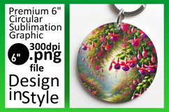 Sophisticated Round Design for Keychains , Flower Product Image 1