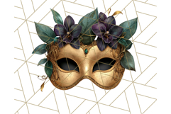 Vintage Garden Masquerade Floral Eye Mask PNG Clipart Product Image 5