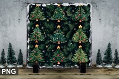 Christmas Tree Square Sublimation Slate Design Product Image 1