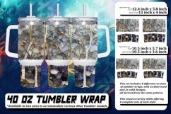 Glittery Magnolia Blossom Tumbler Wrap Pattern: Spring PNG Product Image 1
