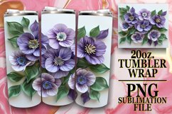Dreamy Vibrant Springtime 3D Petal 20oz Sublimation Product Image 1
