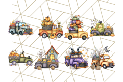Halloween Cottagecore Truck PNG Clipart, Fall Style Clip Art Product Image 5