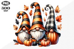 Halloween Gnomes Sublimation - Clipart PNG Design Product Image 1