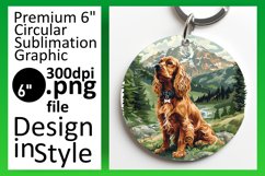Adventure Companion Circle Design Sublimation Keychain PNG Product Image 1