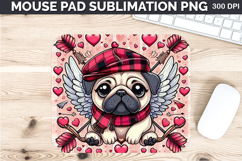 Watercolor Paws Mouse Pad Sublimation - Valentines PNG Product Image 1