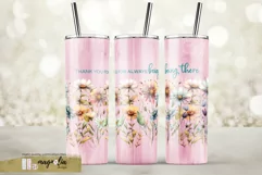 MOTIVATION wildflower tumbler wrap sublimation design png Product Image 2