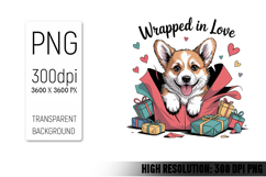 Cute Christmas Dog, Animal Sublimation Clipart PNG Product Image 1