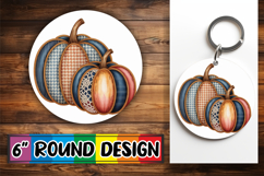 Radiant Circle Ornaments for Parties, Pumpkin Watercolor Product Image 1